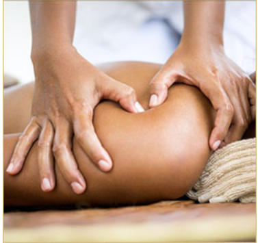 a body massage close up